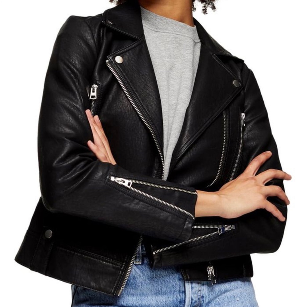 Blank NYC Black Moto Faux Leather Jacket